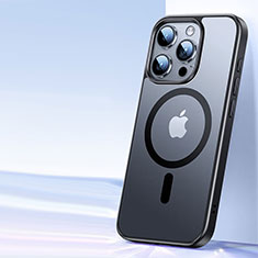 Apple iPhone 13 Pro Max用極薄ソフトケース シリコンケース 耐衝撃 全面保護 クリア透明 カバー Mag-Safe 磁気 Magnetic X01D アップル ブラック