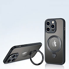 Apple iPhone 13 Pro Max用極薄ソフトケース シリコンケース 耐衝撃 全面保護 クリア透明 カバー Mag-Safe 磁気 Magnetic XD8 アップル ブラック