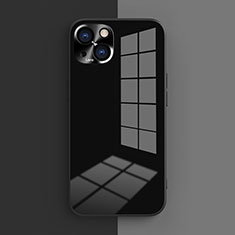 Apple iPhone 14用360度 フルカバー極薄ソフトケース シリコンケース 耐衝撃 全面保護 バンパー G01 アップル ブラック