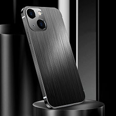 Apple iPhone 14用ケース 高級感 手触り良い アルミメタル 製の金属製 カバー アップル ブラック