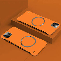 Apple iPhone 14用ハードケース プラスチック 質感もマット カバー Mag-Safe 磁気 Magnetic P01 アップル オレンジ