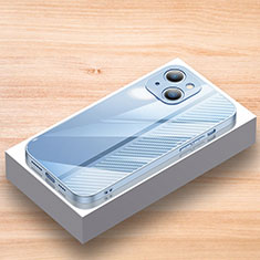 Apple iPhone 14用ハイブリットバンパーケース プラスチック 鏡面 カバー JL1 アップル ネイビー