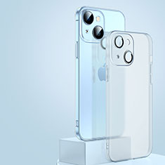 Apple iPhone 14用極薄ケース クリア透明 プラスチック 質感もマットQC1 アップル ホワイト