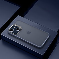 Apple iPhone 14用極薄ソフトケース シリコンケース 耐衝撃 全面保護 クリア透明 LD8 アップル ネイビー