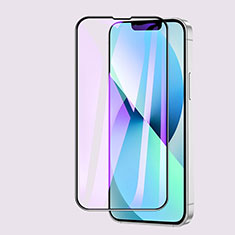 Apple iPhone 14用強化ガラス フル液晶保護フィルム アンチグレア ブルーライト F02 アップル ブラック