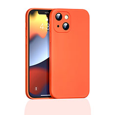 Apple iPhone 14 Plus用360度 フルカバー極薄ソフトケース シリコンケース 耐衝撃 全面保護 バンパー S05 アップル オレンジ