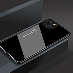 Apple iPhone 14 Plus用ハイブリットバンパーケース プラスチック 鏡面 カバー M02 アップル ブラック