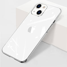 Apple iPhone 14 Plus用ハードカバー クリスタル クリア透明 WT1 アップル シルバー