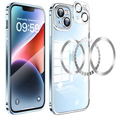 Apple iPhone 14 Plus用ケース 高級感 手触り良い メタル兼プラスチック バンパー LF5 アップル ネイビー