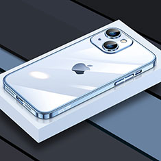 Apple iPhone 14 Plus用極薄ソフトケース シリコンケース 耐衝撃 全面保護 クリア透明 LD4 アップル ネイビー