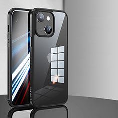 Apple iPhone 14 Plus用ハイブリットバンパーケース クリア透明 プラスチック カバー LD1 アップル ブラック