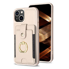 Apple iPhone 14 Plus用極薄ソフトケース シリコンケース 耐衝撃 全面保護 マグネット式 バンパー S04D アップル ゴールド