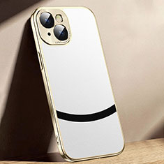 Apple iPhone 14 Plus用ケース 高級感 手触り良いレザー柄 PD1 アップル ホワイト