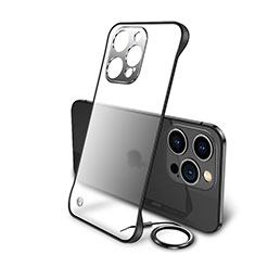 Apple iPhone 14 Pro用ハードカバー クリスタル クリア透明 H01 アップル ブラック