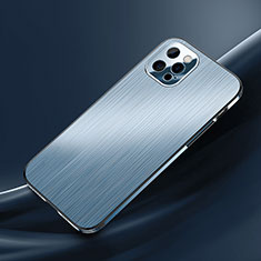 Apple iPhone 14 Pro用ケース 高級感 手触り良い アルミメタル 製の金属製 カバー M02 アップル ネイビー