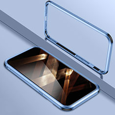 Apple iPhone 14 Pro用ケース 高級感 手触り良い アルミメタル 製の金属製 バンパー カバー LO1 アップル ネイビー