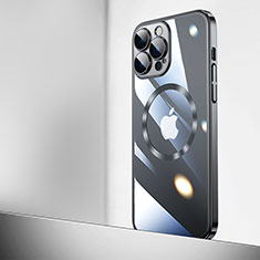 Apple iPhone 14 Pro用ハードカバー クリスタル クリア透明 Mag-Safe 磁気 Magnetic QC2 アップル ブラック