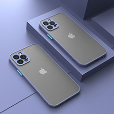 Apple iPhone 14 Pro用ハイブリットバンパーケース クリア透明 プラスチック カバー LS1 アップル ラベンダーグレー