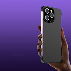 Apple iPhone 14 Pro用ハードケース プラスチック 質感もマット フレームレス カバー T01 アップル ブラック