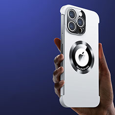 Apple iPhone 14 Pro用ハードケース プラスチック 質感もマット フレームレス カバー Mag-Safe 磁気 Magnetic T01 アップル オレンジ