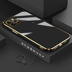Apple iPhone 14 Pro Max用極薄ソフトケース シリコンケース 耐衝撃 全面保護 S03 アップル ブラック