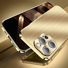 Apple iPhone 14 Pro Max用ケース 高級感 手触り良い アルミメタル 製の金属製 カバー M06 アップル ゴールド