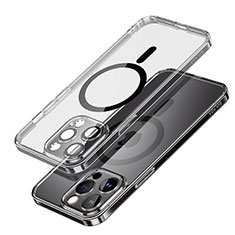 Apple iPhone 14 Pro Max用極薄ソフトケース シリコンケース 耐衝撃 全面保護 クリア透明 カバー Mag-Safe 磁気 Magnetic LD1 アップル ブラック