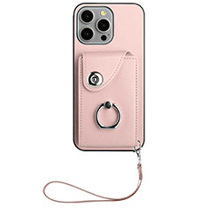 Apple iPhone 14 Pro Max用シリコンケース ソフトタッチラバー レザー柄 カバー BF1 アップル ローズゴールド