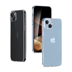 Apple iPhone 15 Plus用極薄ソフトケース シリコンケース 耐衝撃 全面保護 クリア透明 N03 アップル クリア