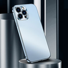 Apple iPhone 15 Pro用ケース 高級感 手触り良い アルミメタル 製の金属製 カバー M03 アップル ネイビー