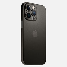 Apple iPhone 15 Pro用極薄ケース クリア透明 プラスチック 質感もマットU02 アップル ブラック