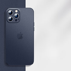 Apple iPhone 15 Pro用ハイブリットバンパーケース クリア透明 プラスチック カバー WT1 アップル ネイビー