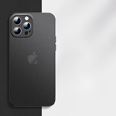 Apple iPhone 15 Pro用ハイブリットバンパーケース クリア透明 プラスチック カバー WT1 アップル ブラック