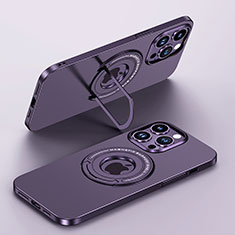 Apple iPhone 15 Pro用ハードケース プラスチック 質感もマット カバー Mag-Safe 磁気 Magnetic JB1 アップル パープル