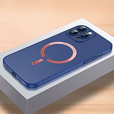 Apple iPhone 15 Pro用ハードケース プラスチック 質感もマット カバー Mag-Safe 磁気 Magnetic QC1 アップル ネイビー