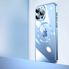 Apple iPhone 15 Pro用ハードカバー クリスタル クリア透明 Mag-Safe 磁気 Magnetic QC2 アップル ネイビー