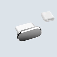 Apple iPhone 15 Pro用アンチ ダスト プラグ キャップ ストッパー USB-C Android Type-Cユニバーサル H10 アップル ダークグレー