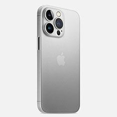 Apple iPhone 15 Pro Max用極薄ケース クリア透明 プラスチック 質感もマットU02 アップル ホワイト