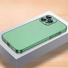 Apple iPhone 15 Pro Max用ハードケース プラスチック 質感もマット カバー QC1 アップル グリーン