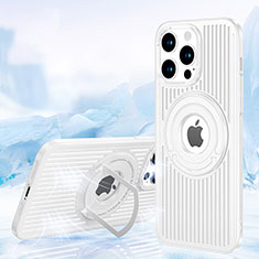 Apple iPhone 15 Pro Max用極薄ソフトケース シリコンケース 耐衝撃 全面保護 Mag-Safe 磁気 Magnetic AC1 アップル ホワイト