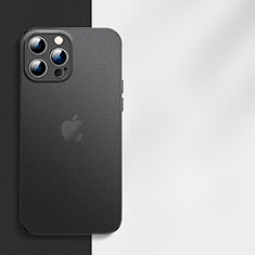 Apple iPhone 16 Pro用ハイブリットバンパーケース クリア透明 プラスチック カバー WT1 アップル ブラック