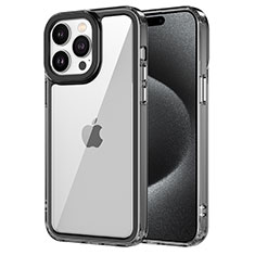 Apple iPhone 16 Pro Max用ハイブリットバンパーケース クリア透明 プラスチック カバー AC1 アップル ブラック