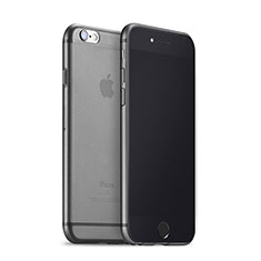 Apple iPhone 6S用極薄ケース クリア透明 質感もマット アップル ダークグレー