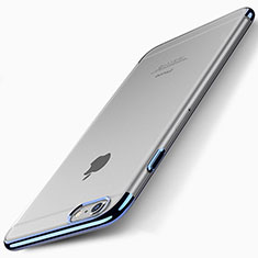 Apple iPhone 6S用極薄ケース プラスチック クリア透明 T01 アップル ネイビー