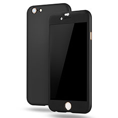 Apple iPhone 6S Plus用ハードケース プラスチック 質感もマット 前面と背面 360度 フルカバー M02 アップル ブラック