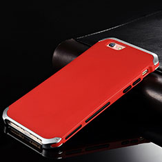 Apple iPhone 6S Plus用ケース 高級感 手触り良い アルミメタル 製の金属製 カバー アップル レッド