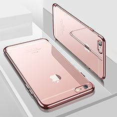 Apple iPhone 7用極薄ソフトケース シリコンケース 耐衝撃 全面保護 クリア透明 H04 アップル ローズゴールド