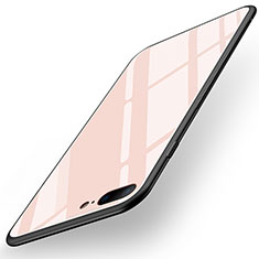 Apple iPhone 7 Plus用シリコンケース ソフトタッチラバー 鏡面 R02 アップル ピンク