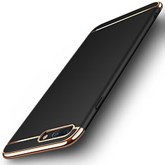 Apple iPhone 7 Plus用ケース 高級感 手触り良い メタル兼プラスチック バンパー F01 アップル ブラック