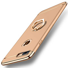 Apple iPhone 7 Plus用ケース 高級感 手触り良い メタル兼プラスチック バンパー アンド指輪 A05 アップル ゴールド